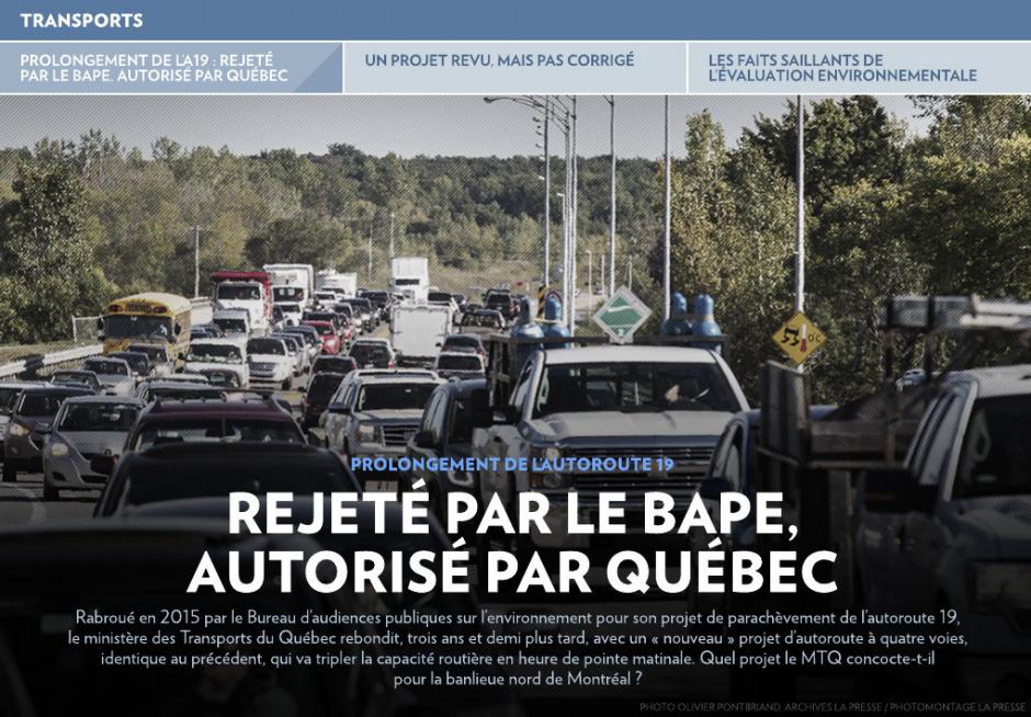 Prolongement de l'autoroute 19: rejeté par le BAPE, autorisé par Québec