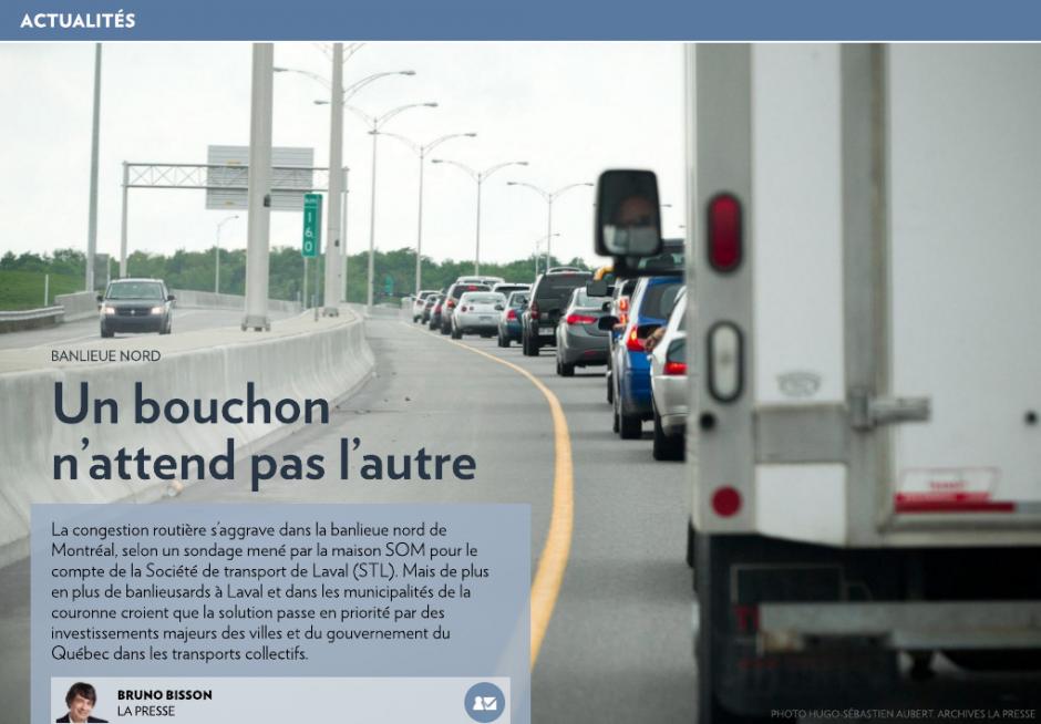 La congestion s’aggrave dans la banlieue nord - La Presse+